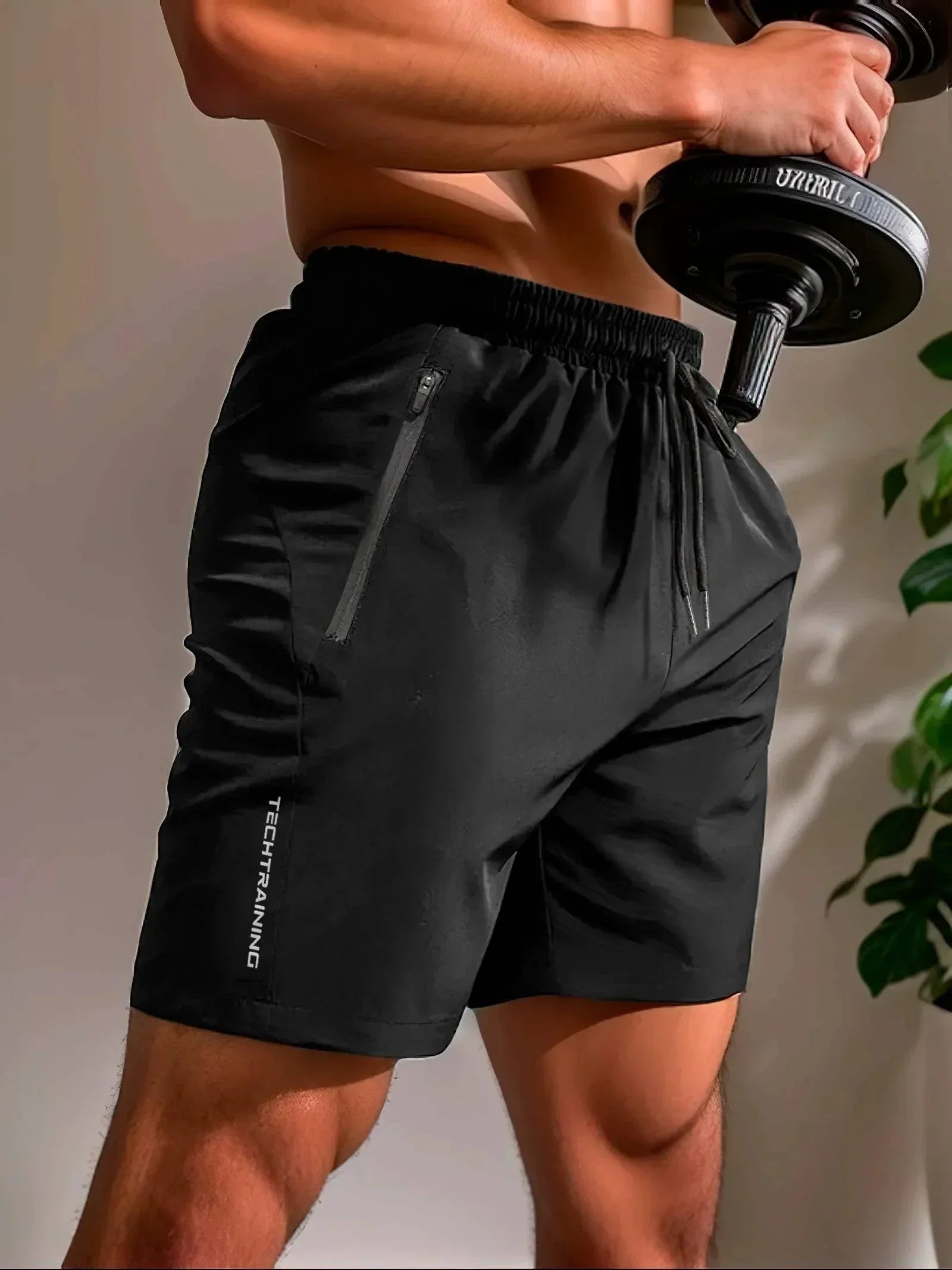  Uomini -ors -Stops Shorts - facile avvolgimento di umidità - tessuto elastico - tasto con cerniera-4