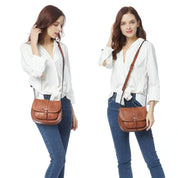 Daniela | Borsa a tracolla da sella in pelle PU vintage da donna