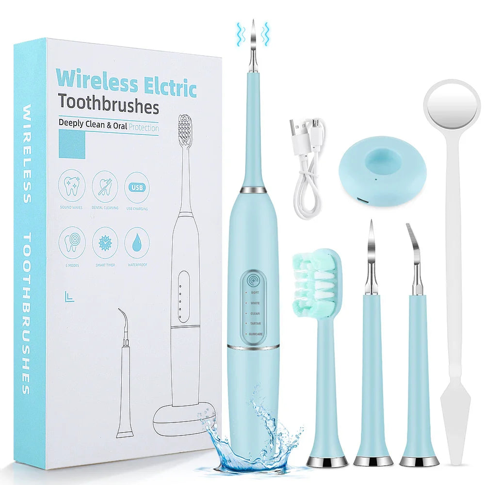 SparkleDent - Dispositivo per la cura dei denti con rimozione sonora di tartaro e placca