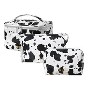 Maddalena | Borsa per trucco cosmetico impermeabile in pelle PU con stampa mucca