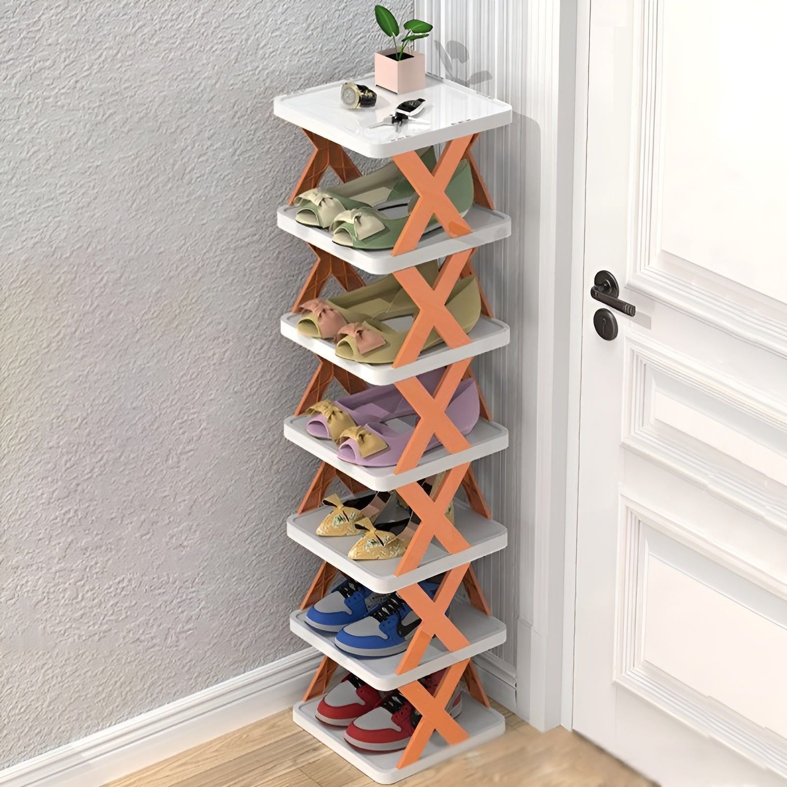Scaffale per scarpe multifunzionale e pieghevole - Spacesver 12