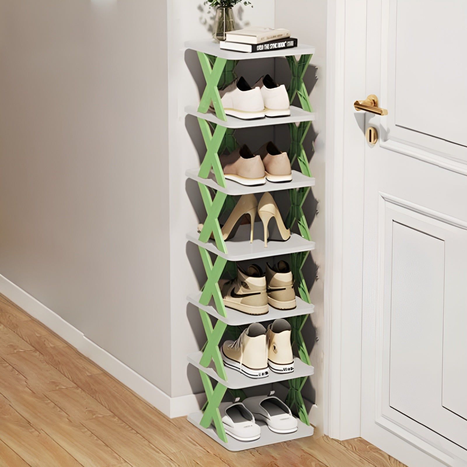 Scaffale per scarpe multifunzionale e pieghevole - Spacesver 13