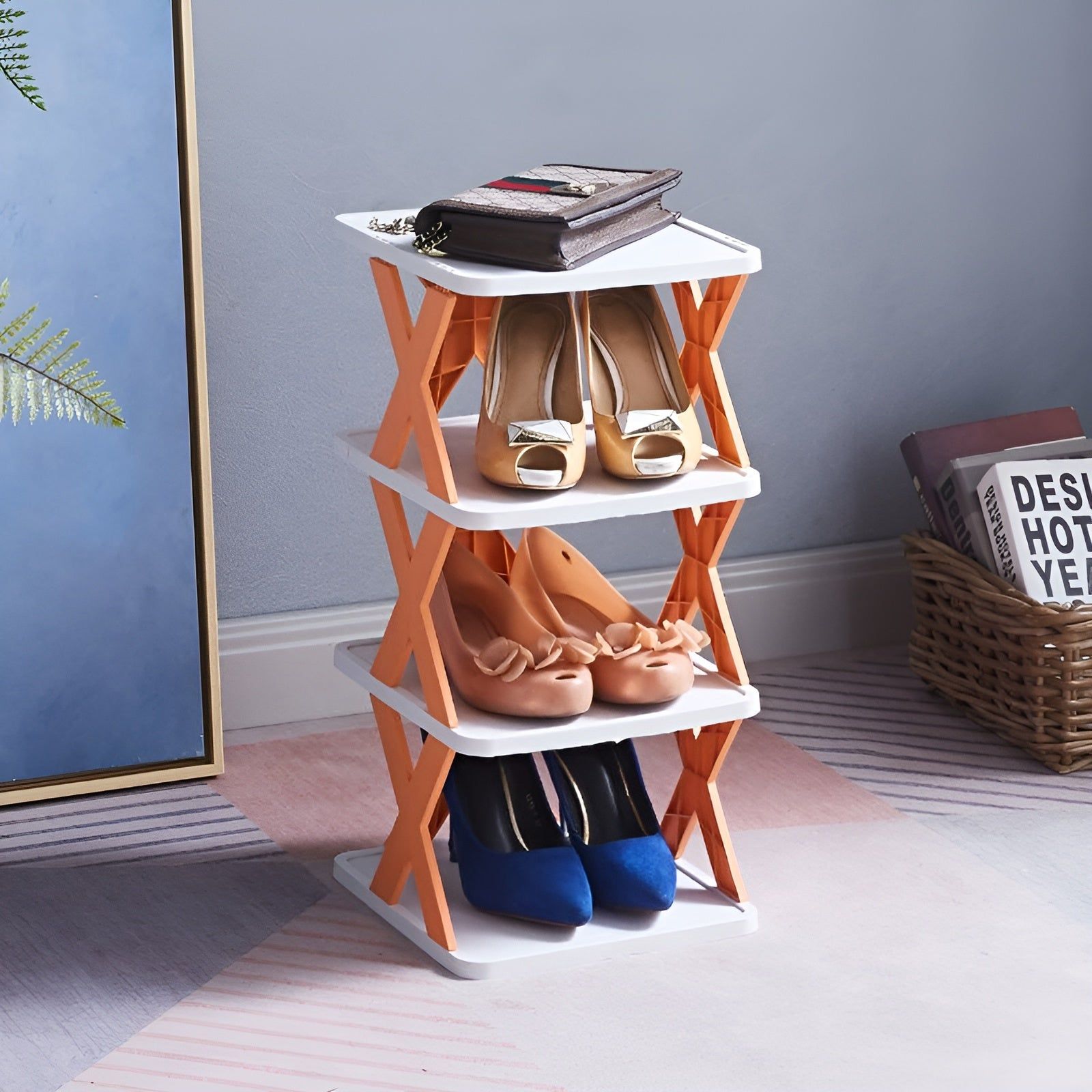 Scaffale per scarpe multifunzionale e pieghevole - Spacesver 5