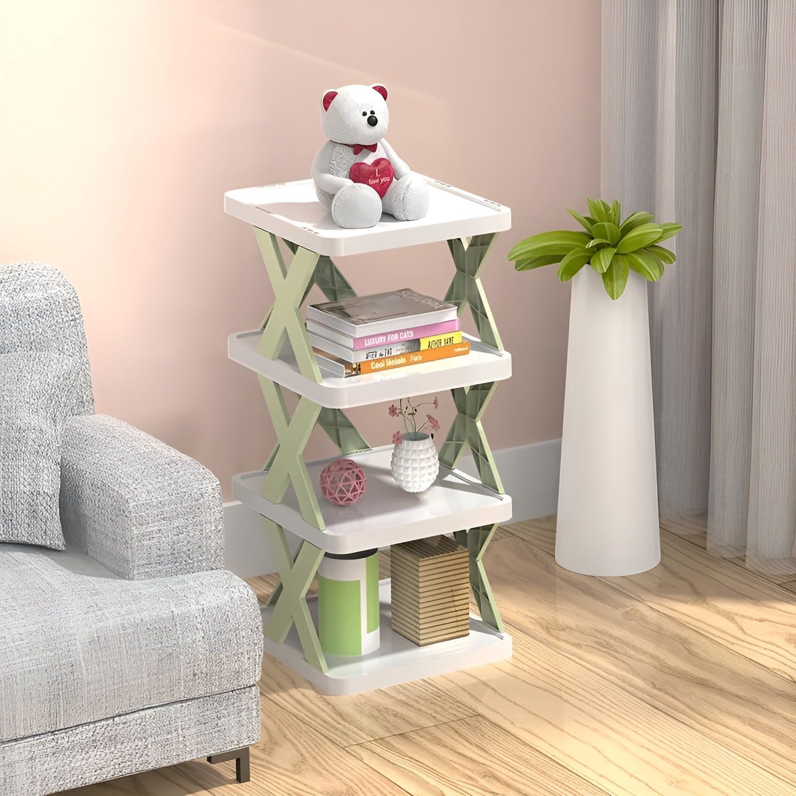Scaffale per scarpe multifunzionale e pieghevole - Spacesver 6