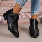 Scarpe alte fino alla caviglia per donna | Tacco basso 2