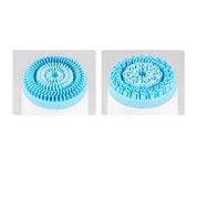 Testina di ricambio in silicone blu per spazzola viso elettrica, design a setole morbide, ideale per pulizia profonda e cura della pelle.