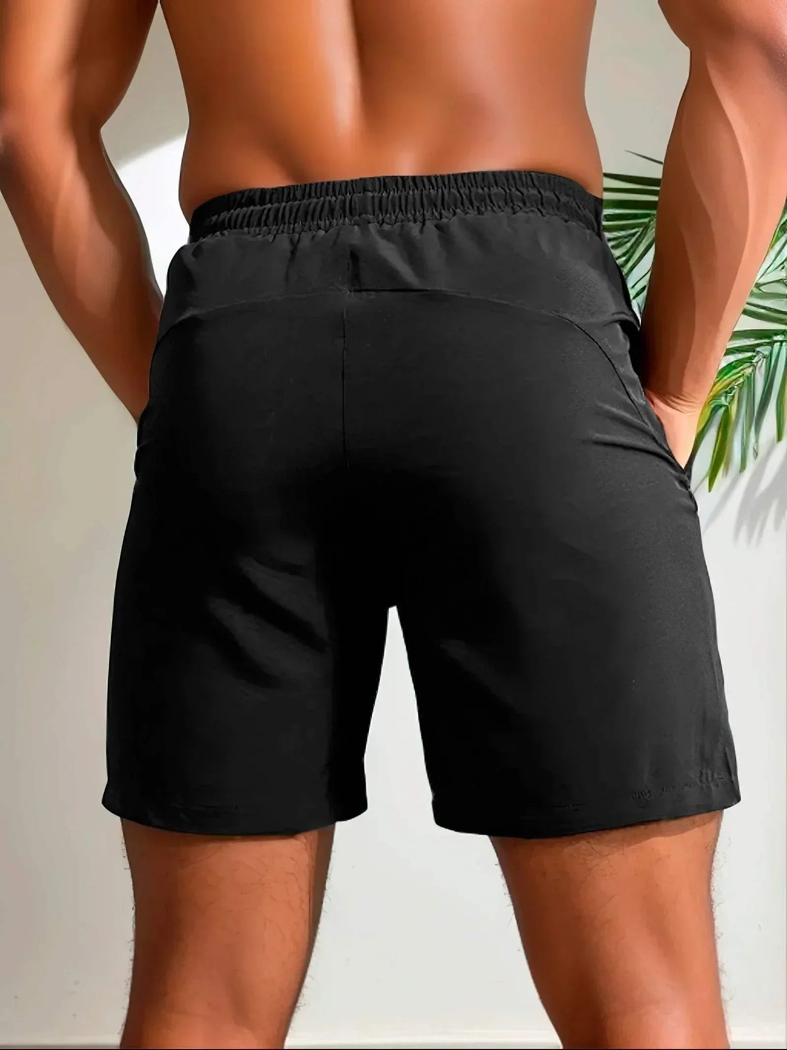  Uomini -ors -Stops Shorts - facile avvolgimento di umidità - tessuto elastico - tasto con cerniera-3