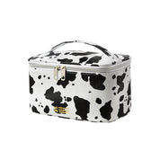 Maddalena | Borsa per trucco cosmetico impermeabile in pelle PU con stampa mucca