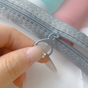 Keily | Set di borse da toilette per trucco cosmetico in rete di nylon da 3 pezzi