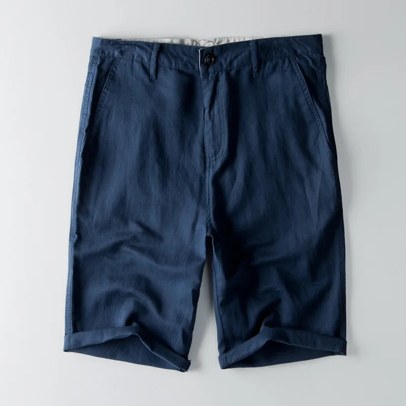  Shorts mentali da uomo - miscela di tampone di cotone - Fit rilassato - lunghezza del ginocchio con borse-3