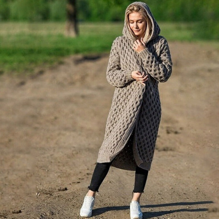 Kelly | Cardigan con cappuccio invernale elegante e comodo