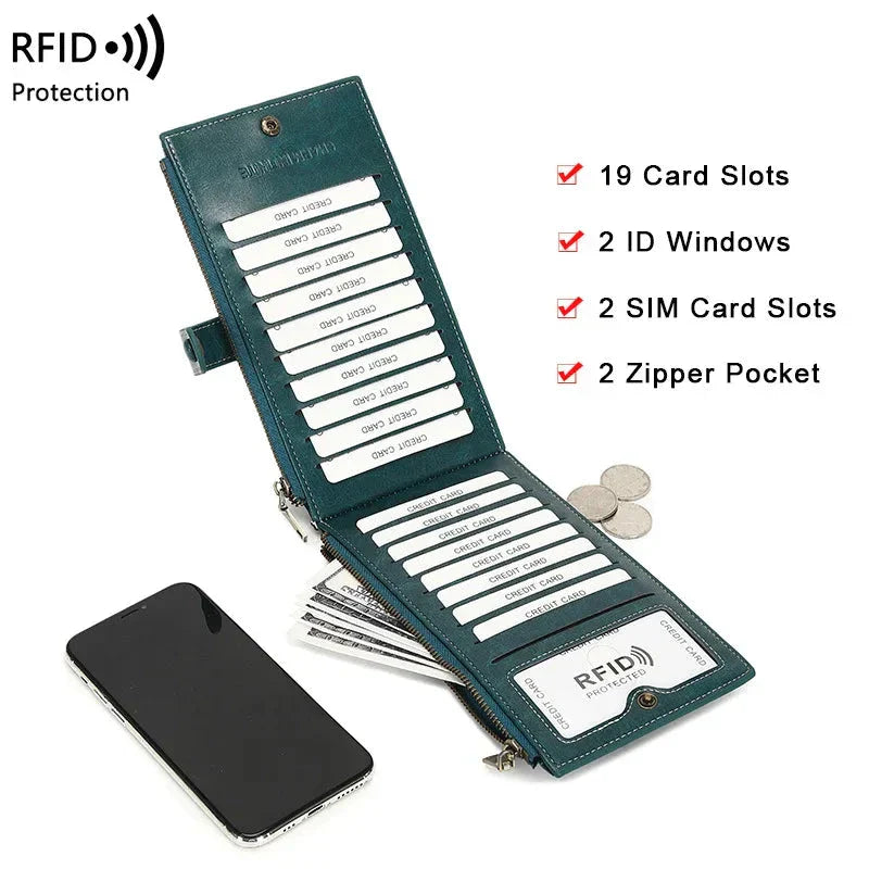 Savana | Portafoglio grande con pochette da viaggio con blocco RFID