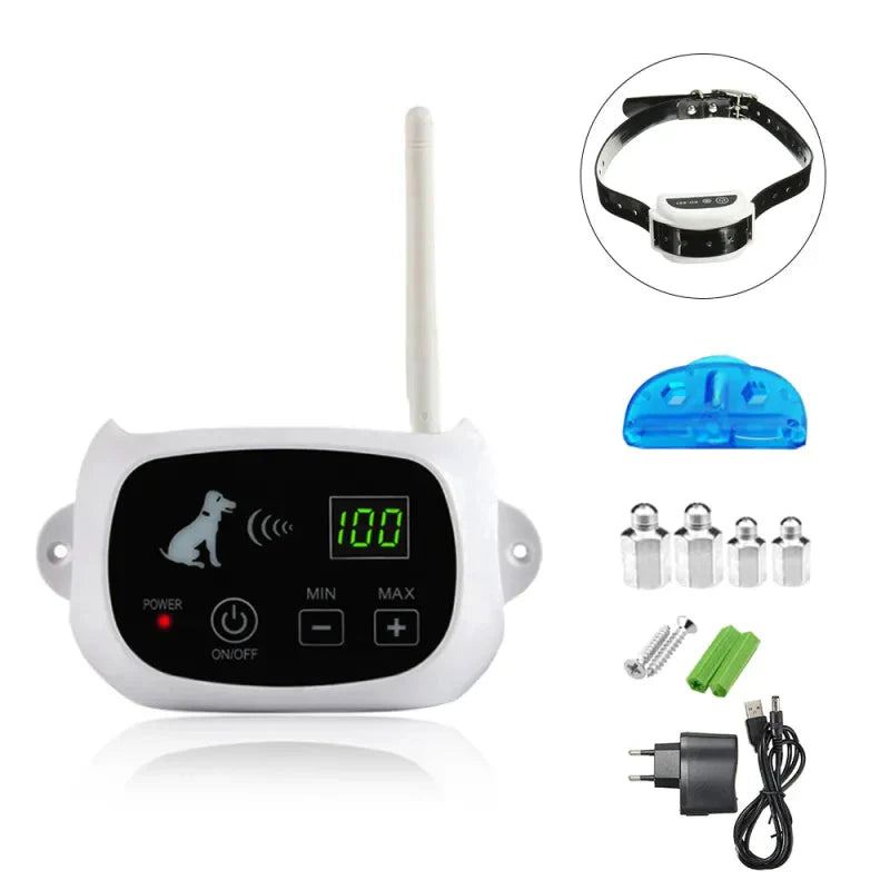Sistema di addestramento per recinzione per cani wireless ricaricabile IP67 impermeabile 0