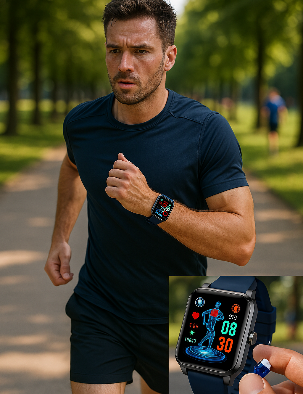 Smartwatch per salute e fitness - EKG, pressione sanguigna, misurazione della frequenza cardiaca - IOS e Android compatibile 1