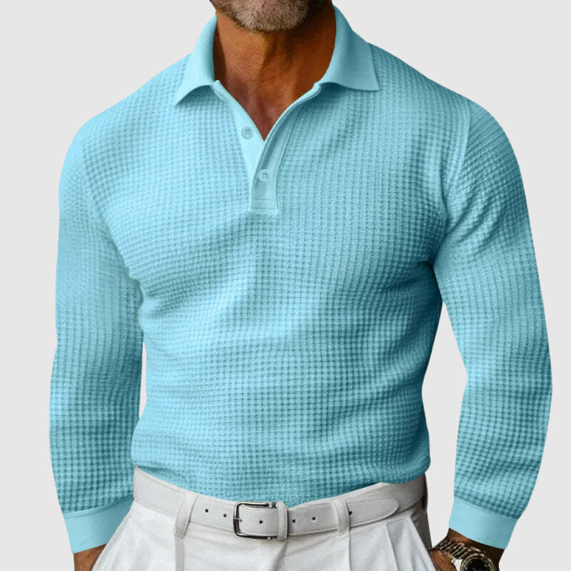 Steve | Polo a maniche lunghe in maglia Elite Texture 0