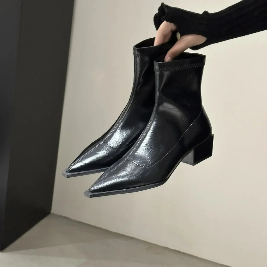 Stivaletti alla caviglia eleganti con punta a punta da donna | Eleganti 0