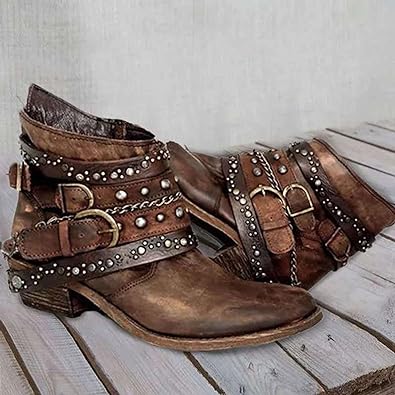 Stivaletti da donna, stivali da cowboy | A punta 0