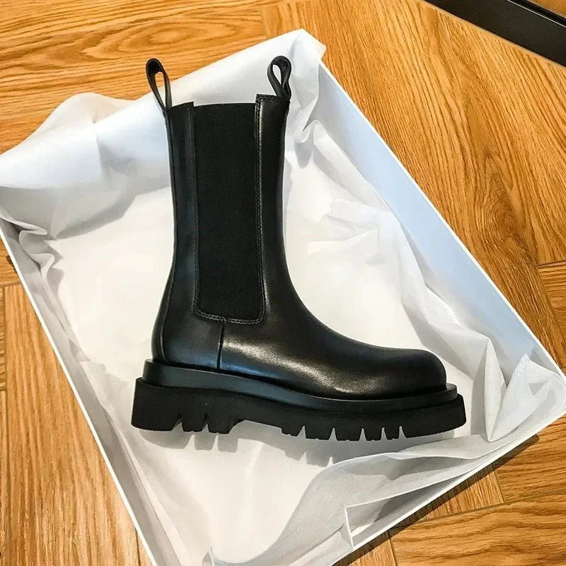 Stivali alti neri da donna | Stivali slip-on 0