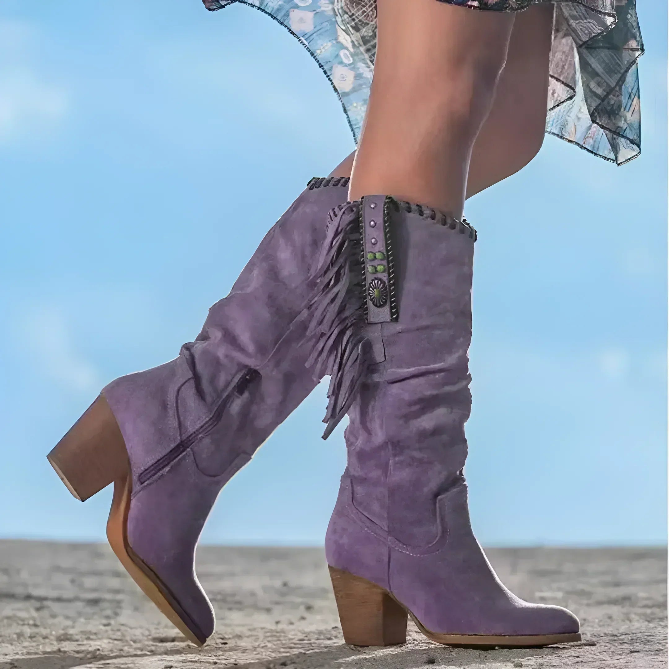 Stivali da cowboy Boho Western da donna | Al polpaccio 1