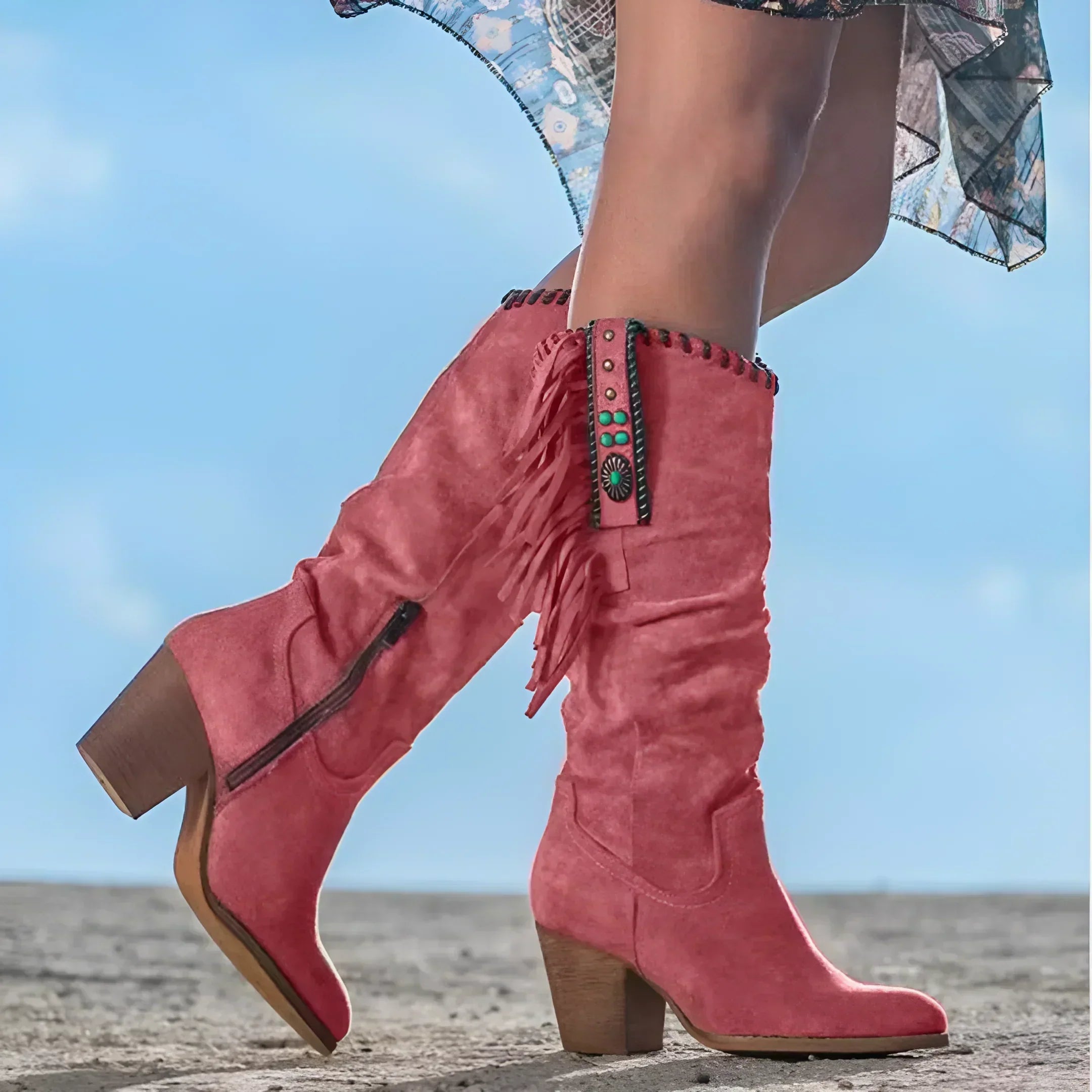 Stivali da cowboy Boho Western da donna | Al polpaccio 3