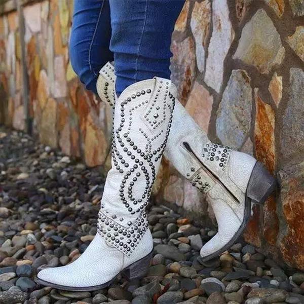 Stivali da cowboy alti fino al ginocchio per donna | Vintage 2