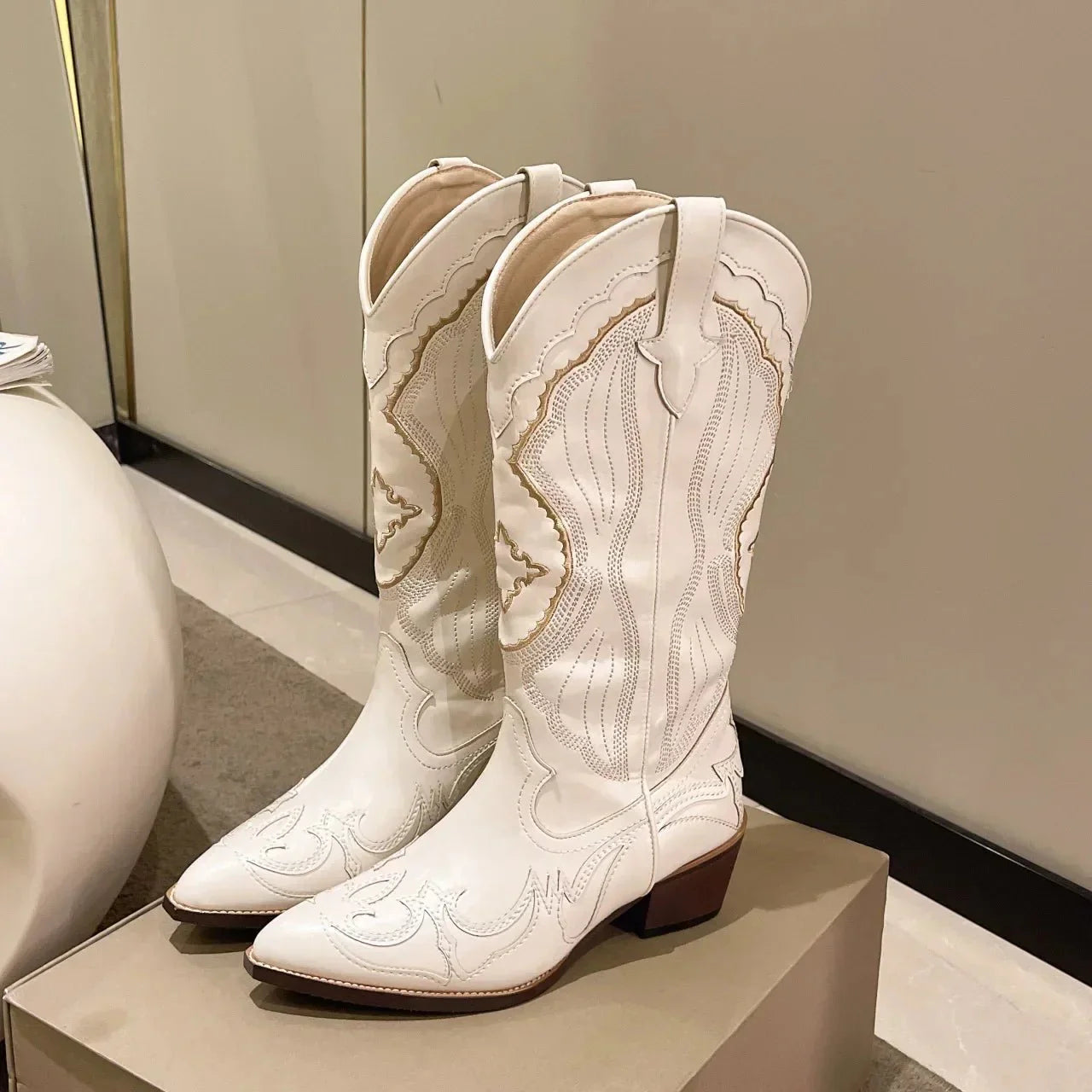 Stivali da cowboy da donna in stile western | Al polpaccio 0