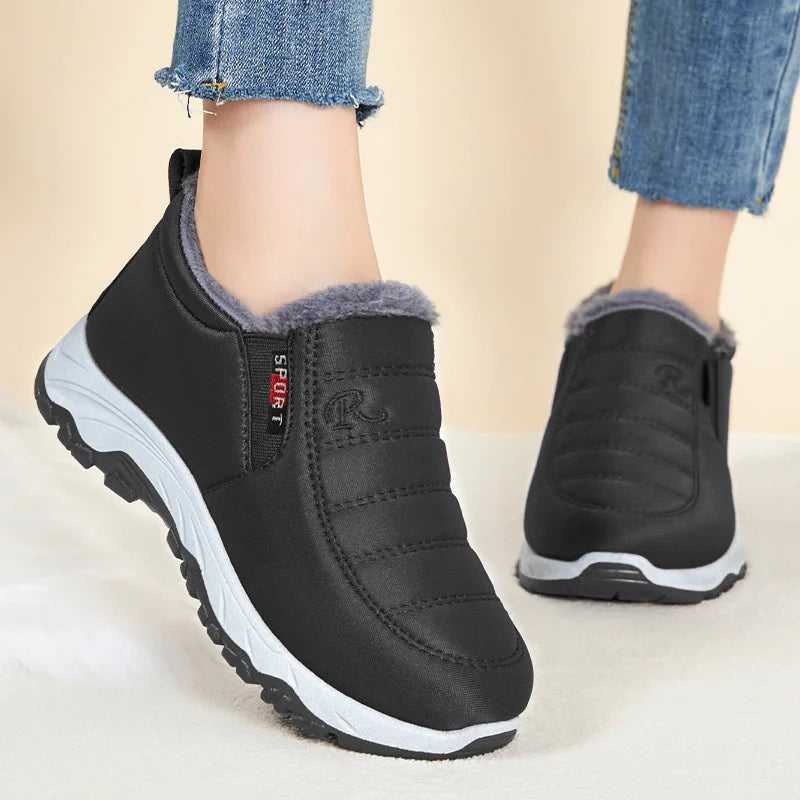 Stivali invernali slip-on alla moda per donna | Con cerniera 1