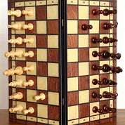 Strategio – Gioco degli scacchi pieghevole in legno con scacchiera in feltro 3