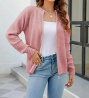 Stylish BRITANY Zip-Up Cardigan for Effortless Elegance - Lizabella Fashion
