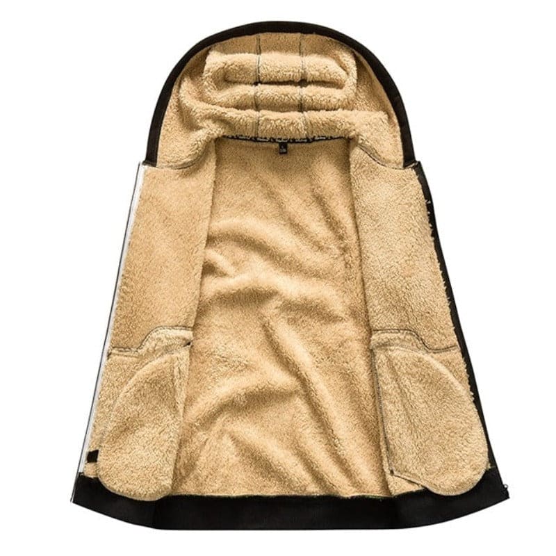 Cappotto per cani invernale, interno in pile beige, esterno nero, caldo e impermeabile, ideale per passeggiate, taglia media.