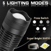 Torcia elettrica più potente Xhp50.2 da 90000 lumen 7