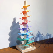 Torre di biglie arcobaleno – Giocattolo creativo in legno – Promuove colori e suoni per bambini dai 3 anni in su 6