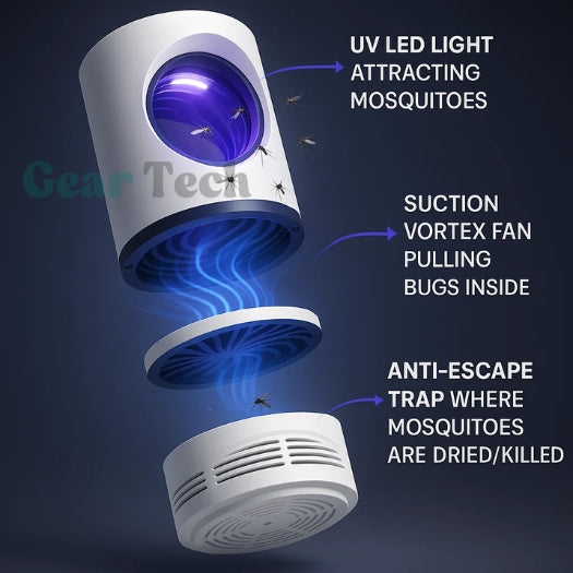 Trappola per insetti leggeri UV - Mosquito e fly killer per interni/esterni per soluzioni di controllo dei parassiti efficaci 6