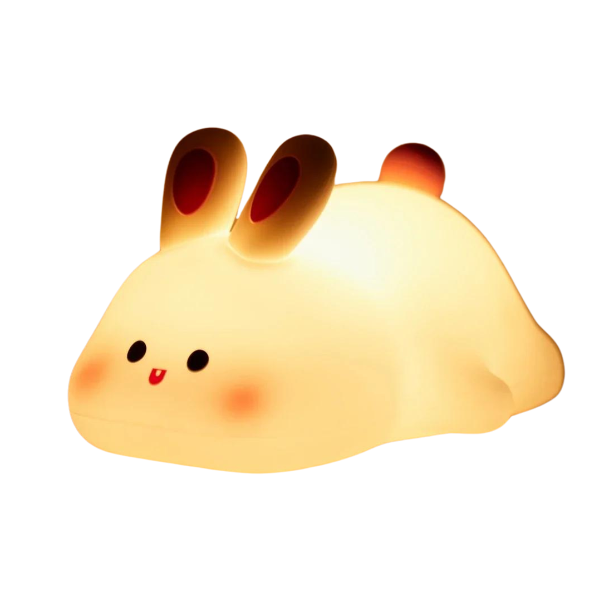 Lampada LED a forma di coniglio kawaii, luce notturna per bambini, design carino e morbido, ideale per camera da letto, decorazione e regalo.