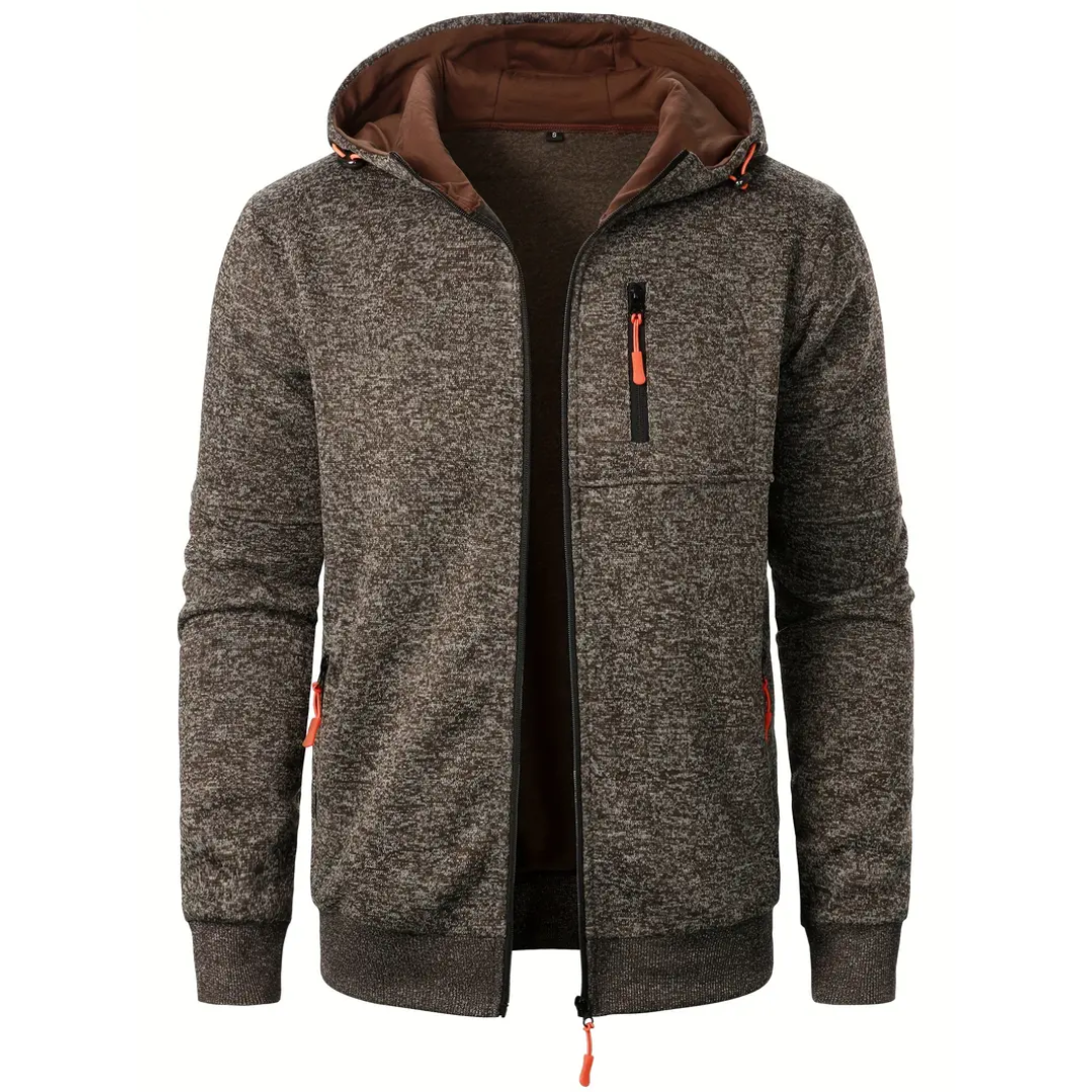 Natanaele | Felpa con cappuccio da uomo con cerniera comoda ed elegante
