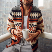 Cardigan Uomo in Maglia Jacquard - Stile Virgil