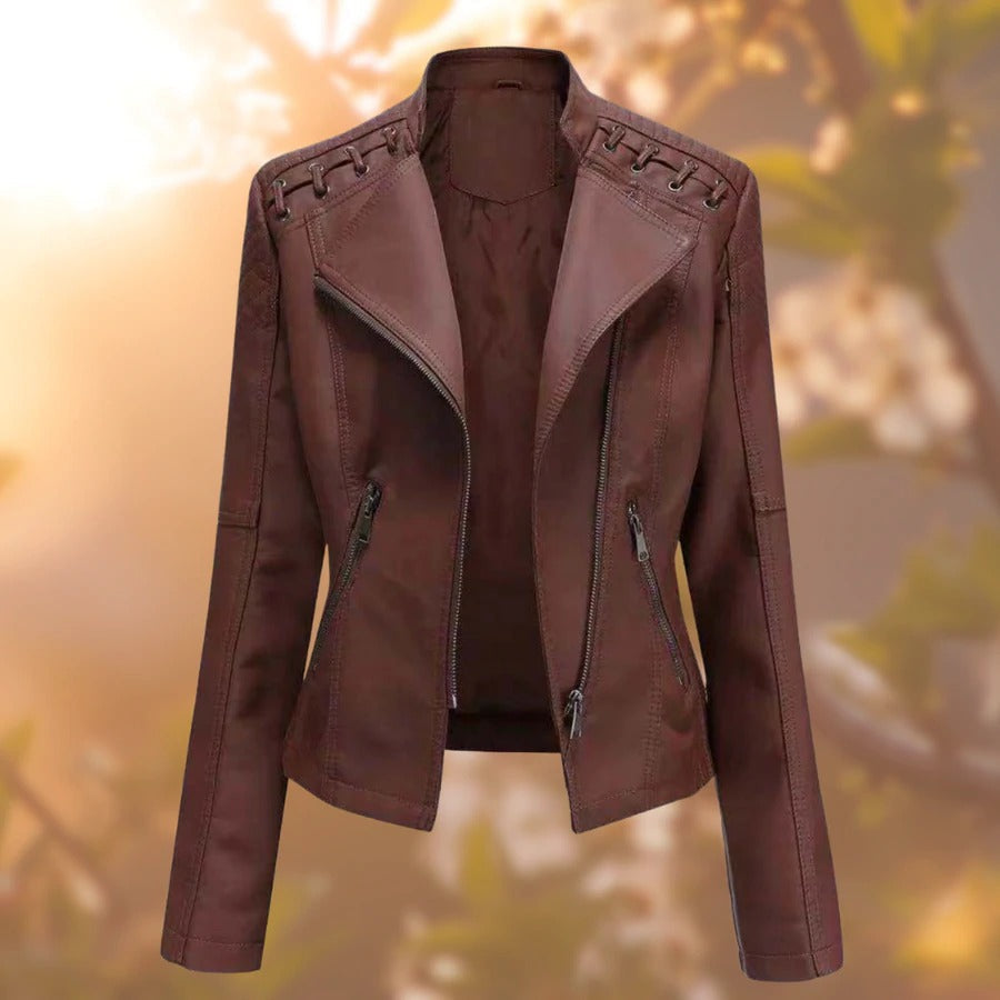 Lara - Chic giacca in pelle per donne sofisticate