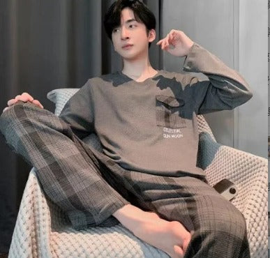 Aumenta il tuo comfort: set pigiama di lusso da uomo WILLIAM
