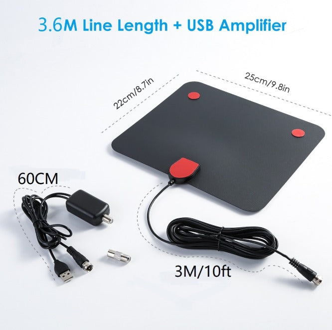Antenna HDTV amplificata digitale da interni da 50 miglia con amplificatore di segnale