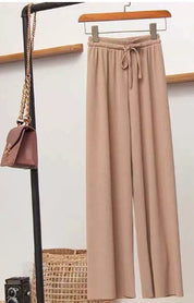 ALLEATO | Pantaloni invernali casual chic con coulisse a righe verticali per uno stile disinvolto
