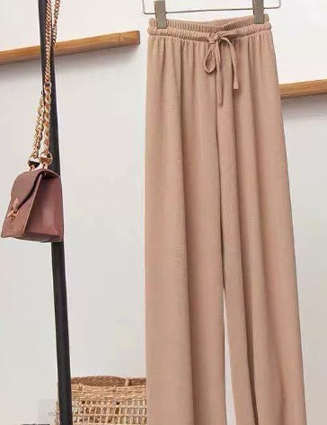 ALLEATO | Pantaloni invernali casual chic con coulisse a righe verticali per uno stile disinvolto