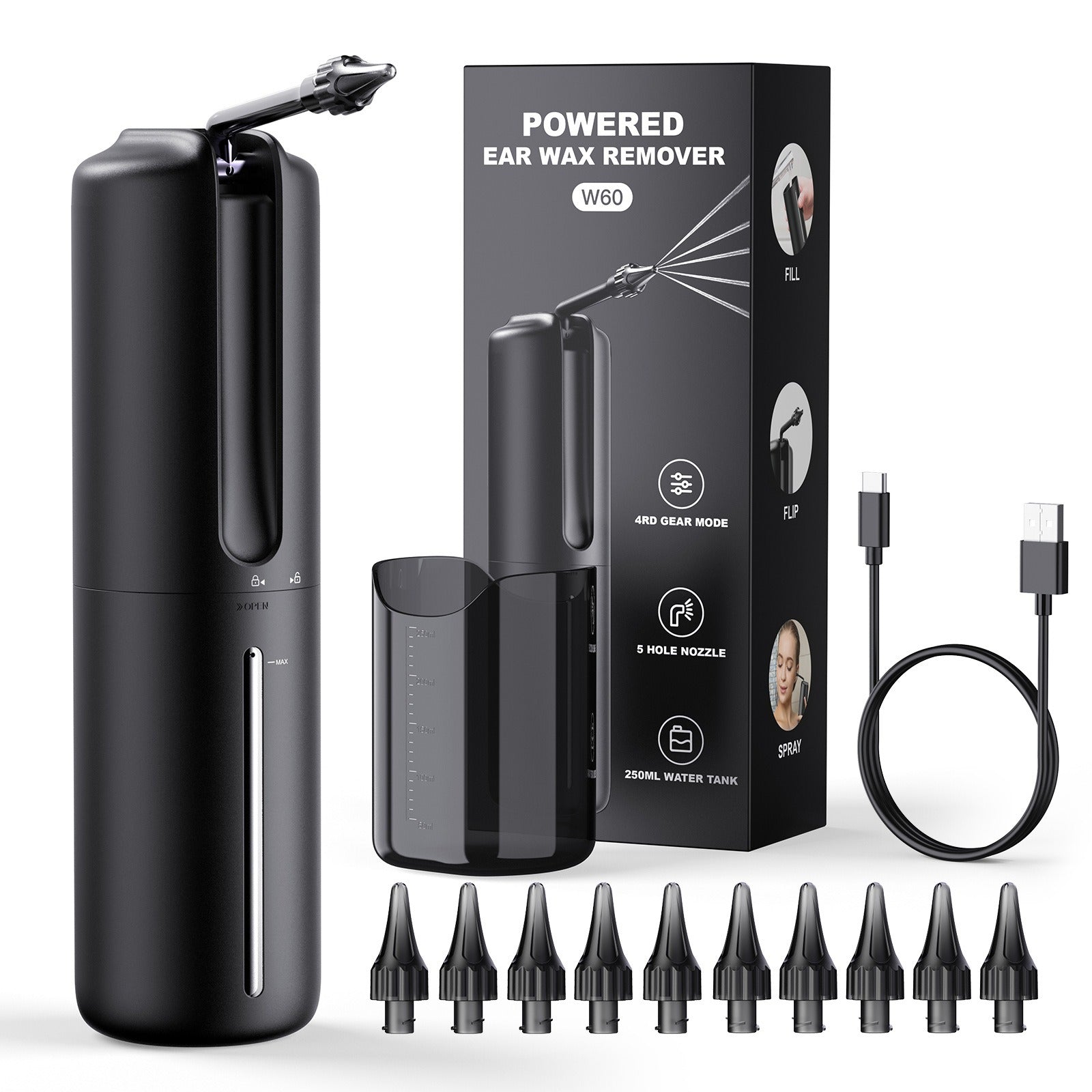 Wush Pro Ear Puller - Soluzione di pulizia dell'orecchio efficace per orecchie più sani e più sane