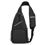Elegante borsa a tracolla antifurto con comoda porta di ricarica integrata