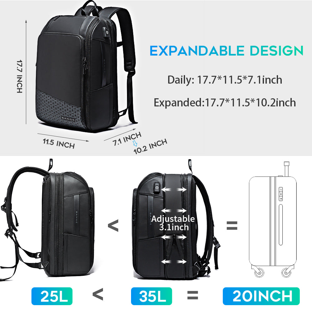 Zaini da viaggio BANGE, zaino da viaggio per il weekend, zaino impermeabile da uomo per laptop da 15,6 pollici 1