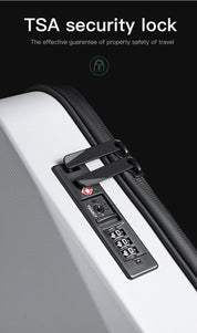 Zaino antifurto BANGE Tech con guscio rigido, lucchetto TSA e porta di ricarica USB 6