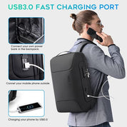 Zaino antifurto BANGE con porta di ricarica USB, zaino da lavoro leggero per uomo e donna 4