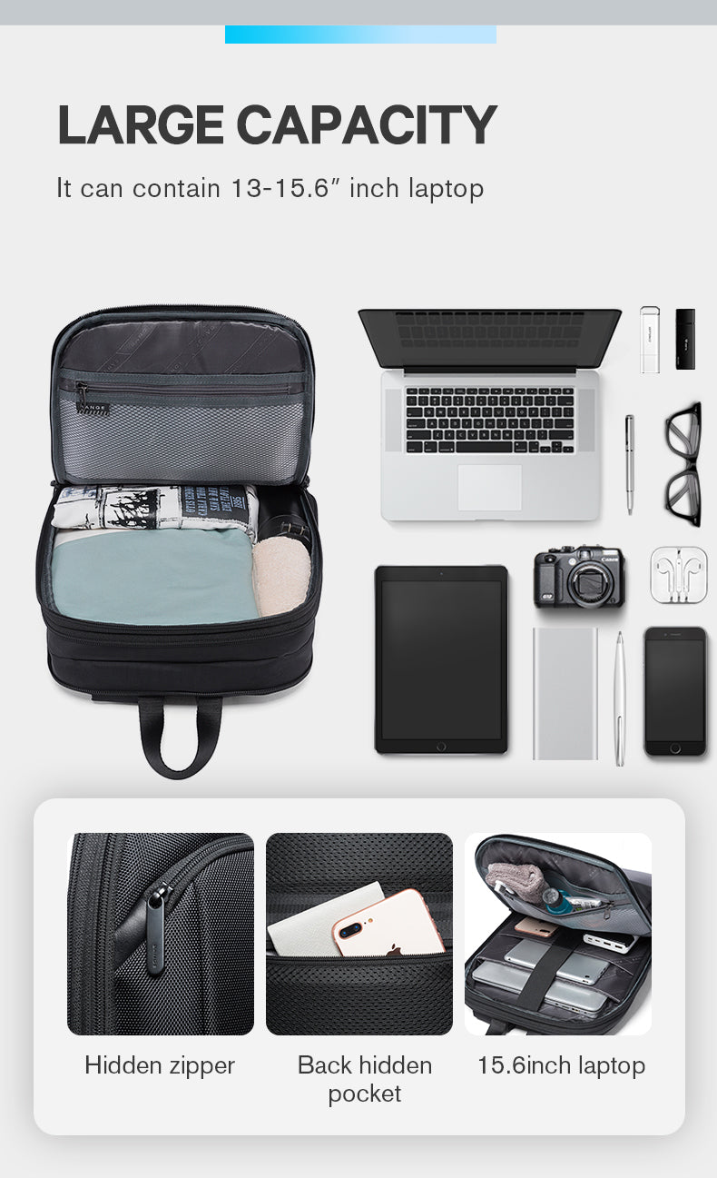 Zaino antifurto per laptop Bange da 15 pollici, super sottile, da uomo 5