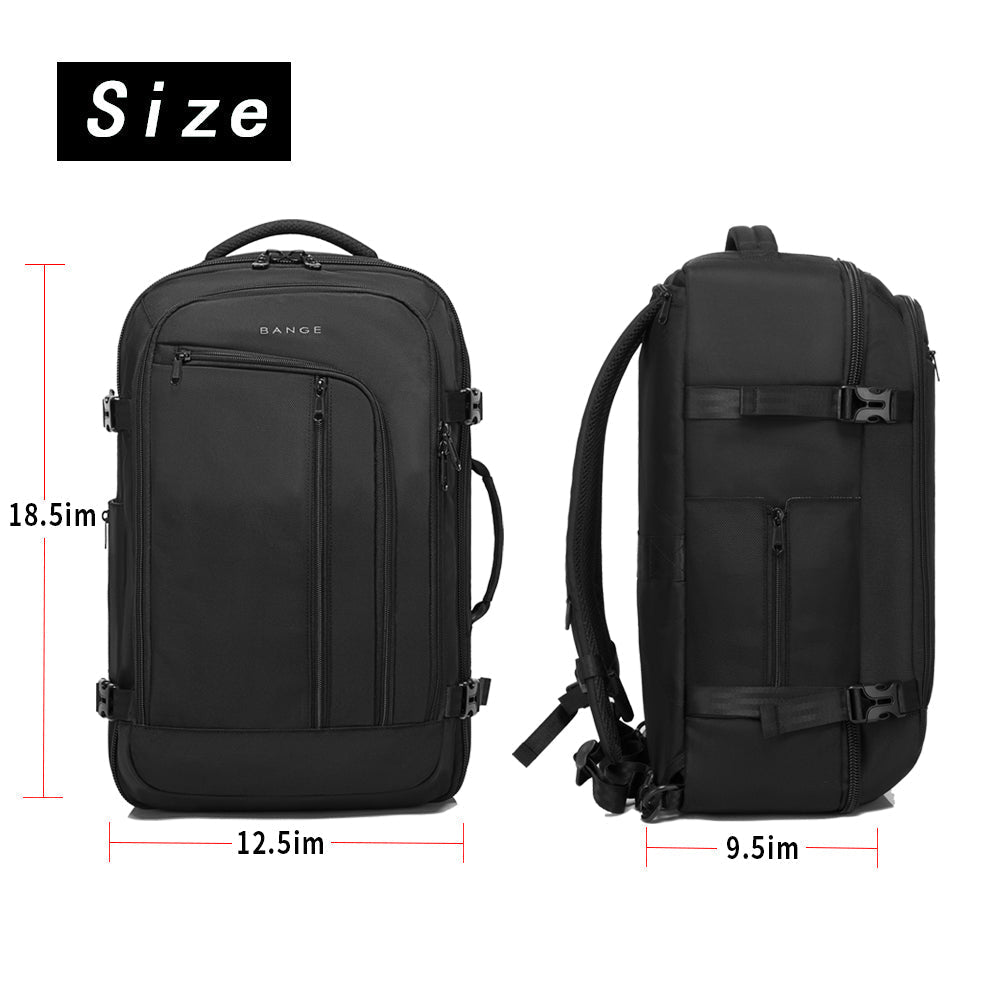 Zaino da viaggio BANGE Overnight, borsa da weekend da 40 litri con approvazione di volo FAA 2