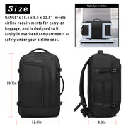 Zaino da viaggio BANGE Overnight, borsa da weekend da 40 litri con approvazione di volo FAA (zaino a 3 scomparti) 1