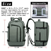 Zaino da viaggio BANGE Overnight, borsa da weekend da 40 litri con approvazione di volo FAA (zaino a 3 scomparti) 8